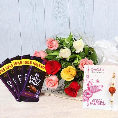 Rakhi With Flowers Online Delivery